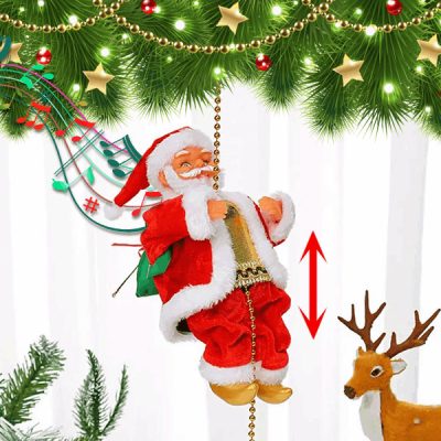 Santa lezoucí po řetezi | SANTACLIMB