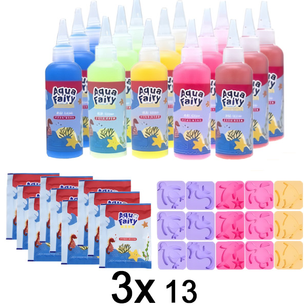 3x Sada dětských hraček do vody (13 kusů) | GELPLI