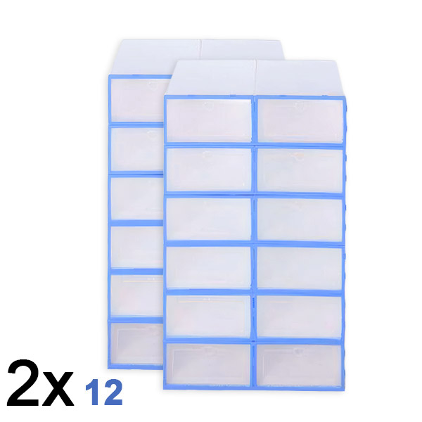2x Plastový box na boty (12 kusů) | SHOEZY