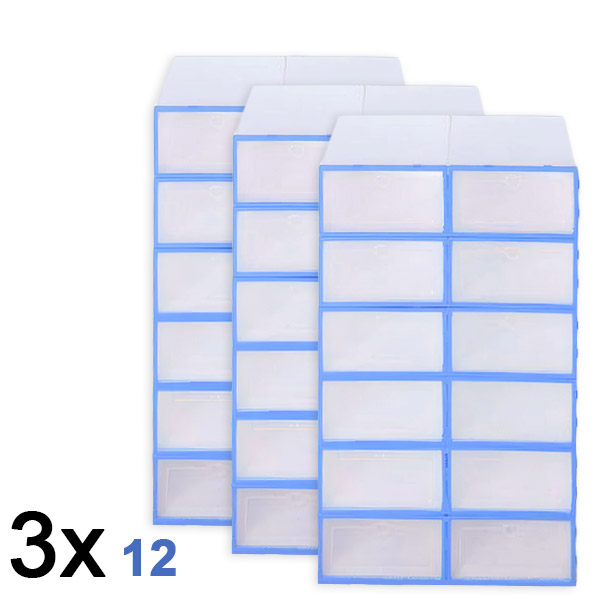 3x Plastový box na boty (12 kusů) | SHOEZY