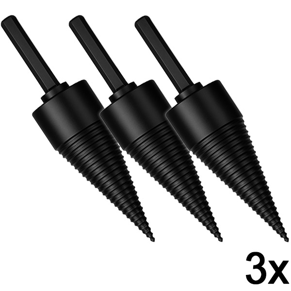 3x Vrták na štípání dřeva | WOODCRACKER