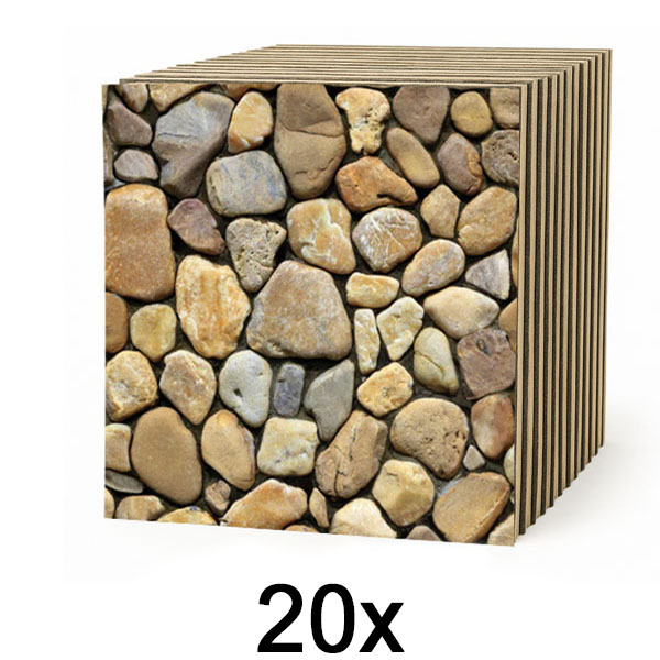 2x 3D tapety s imitací kamene (10 ks) | STONEBLOCKS