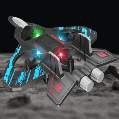 RC bojový dron ve tvaru stíhačky - LED, EPP pěna, 2,4 GHz, na doma i ven | FLYTOR